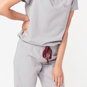 Cement Gray Zamora Figs Scrub Pants Figs